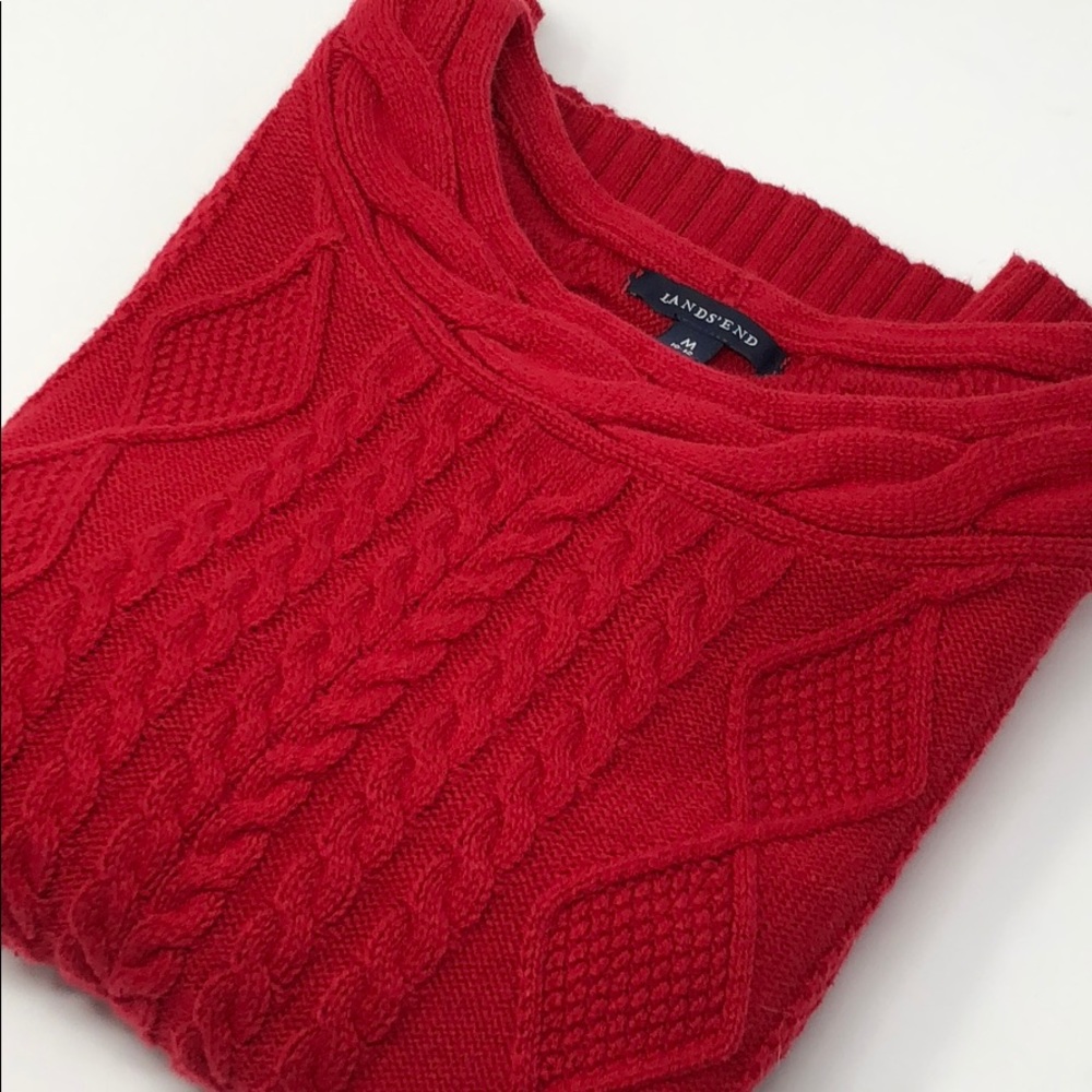 LAND’S END RED SWEATER